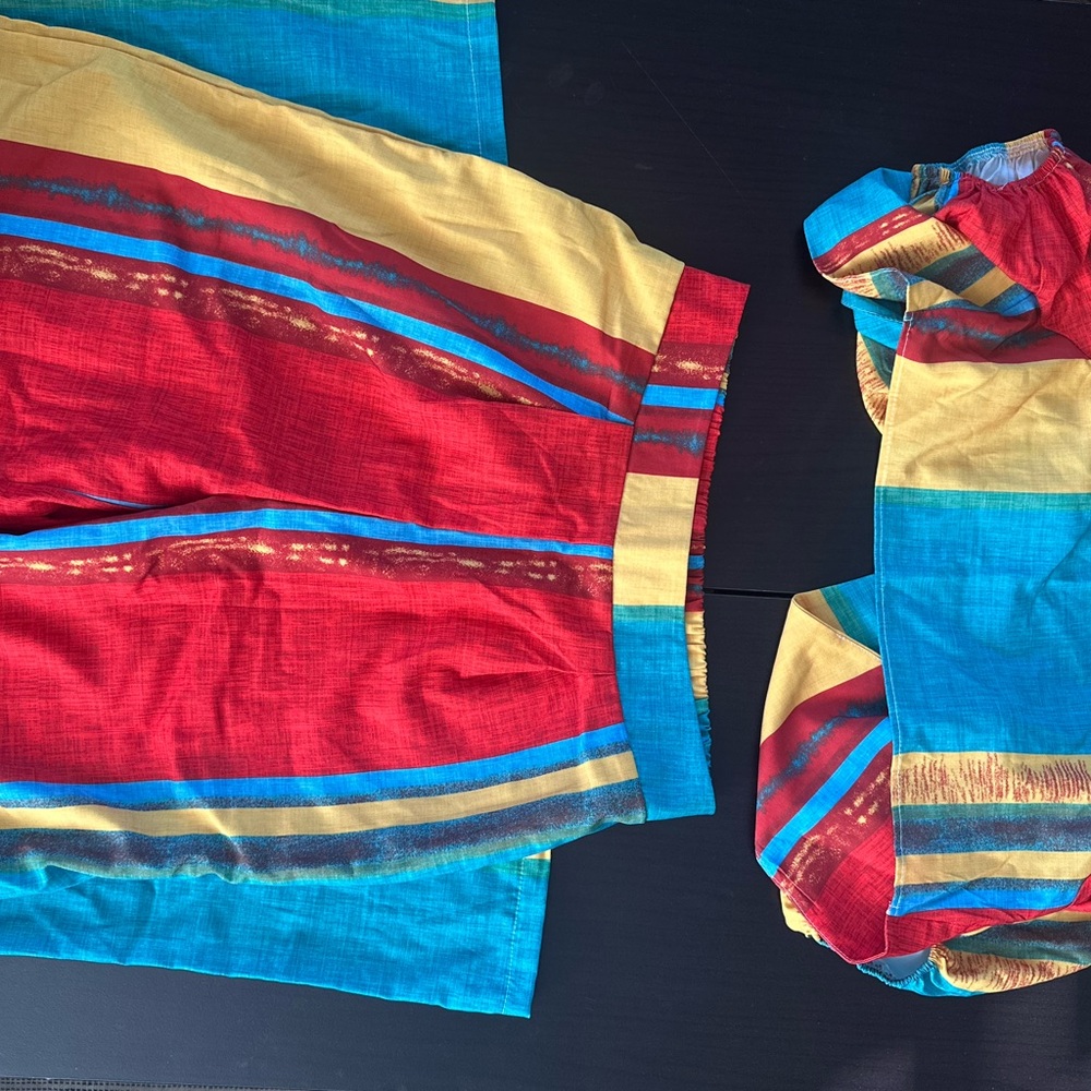 Colorful Striped Pants and Top Set